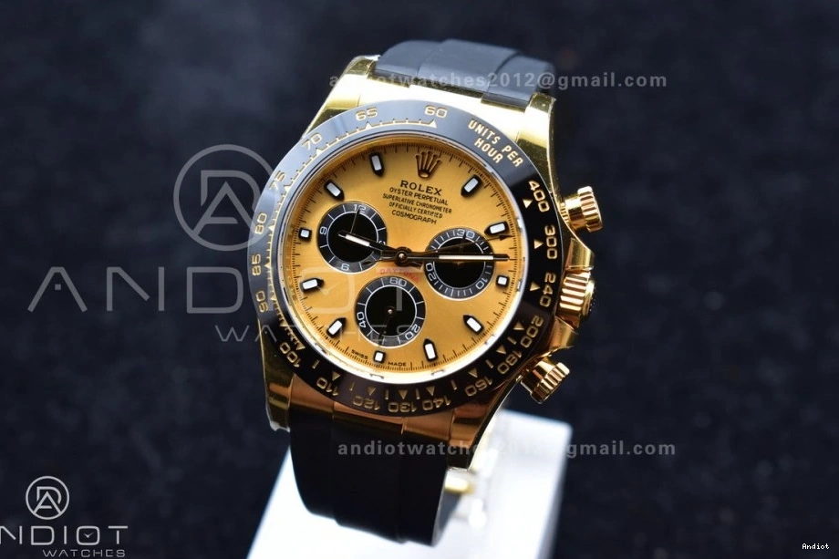 on YG Daytona BTF SA Edition Rubber Oysterflex 766 Dial Best 1:1 Black Original 116518 Strap 0825